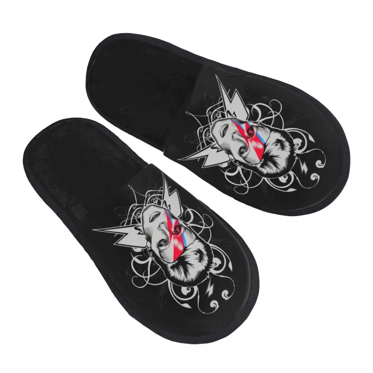 

Custom English D-David Hot Singer B-Bowie Guest Slippers for Hotel Women House Slipper