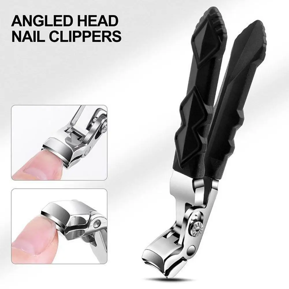 Breite Backenöffnung, Anti-Schrägnägel, schräger Nagelknipser, gebogener Zehennagelknipser für dicke Nägel, A5C3