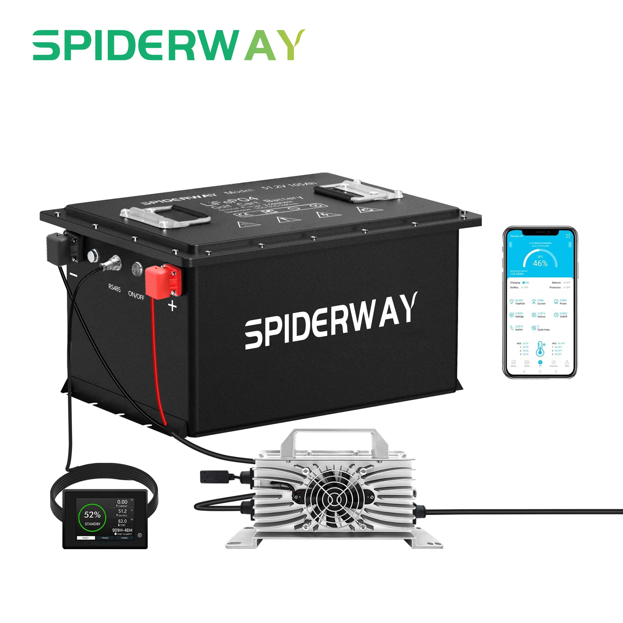 24 فولت 105 أمبير بطارية ليثيوم LiFePO4 عربة جولف 200A BMS 6000 + دورات بحد أقصى 14.72 كيلو وات مع شاحن سريع 25A لـ GEM ICON