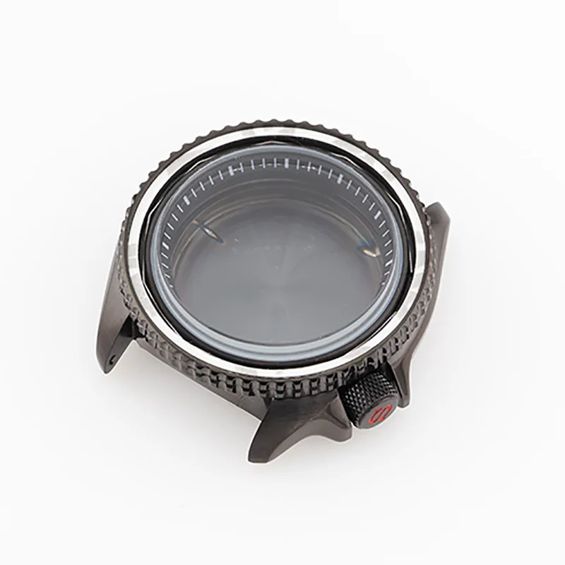 42 مللي متر الفضة SKX007 الرجال الميكانيكية الفولاذ المقاوم للصدأ غواص ساعة حالة الزجاج المعدني لاستبدال حركة Seiko Mod NH35 NH36