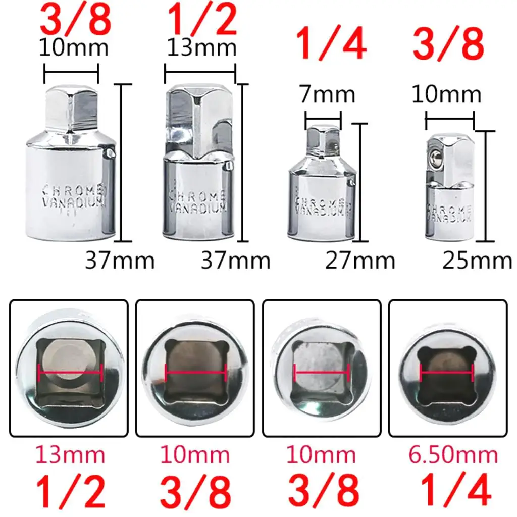 

4 Pieces 1/4'' 3/8'' 1/2'' Chrome Alloy Sleeve Swivel Connectors 4 Sizes