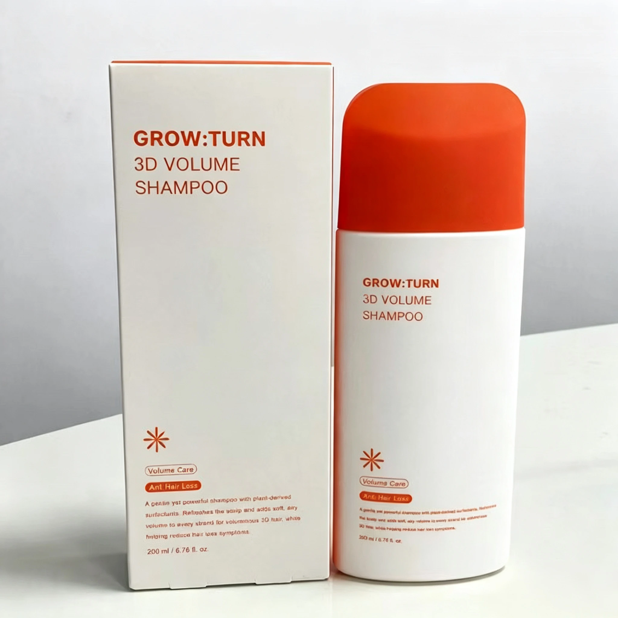 200ml Anti-hair Loss Shampoo Brand Hair Roots Care Instant Volume Thicken Hair Silicone Massage Comb Grow:Turn 3D Volume Shampoo