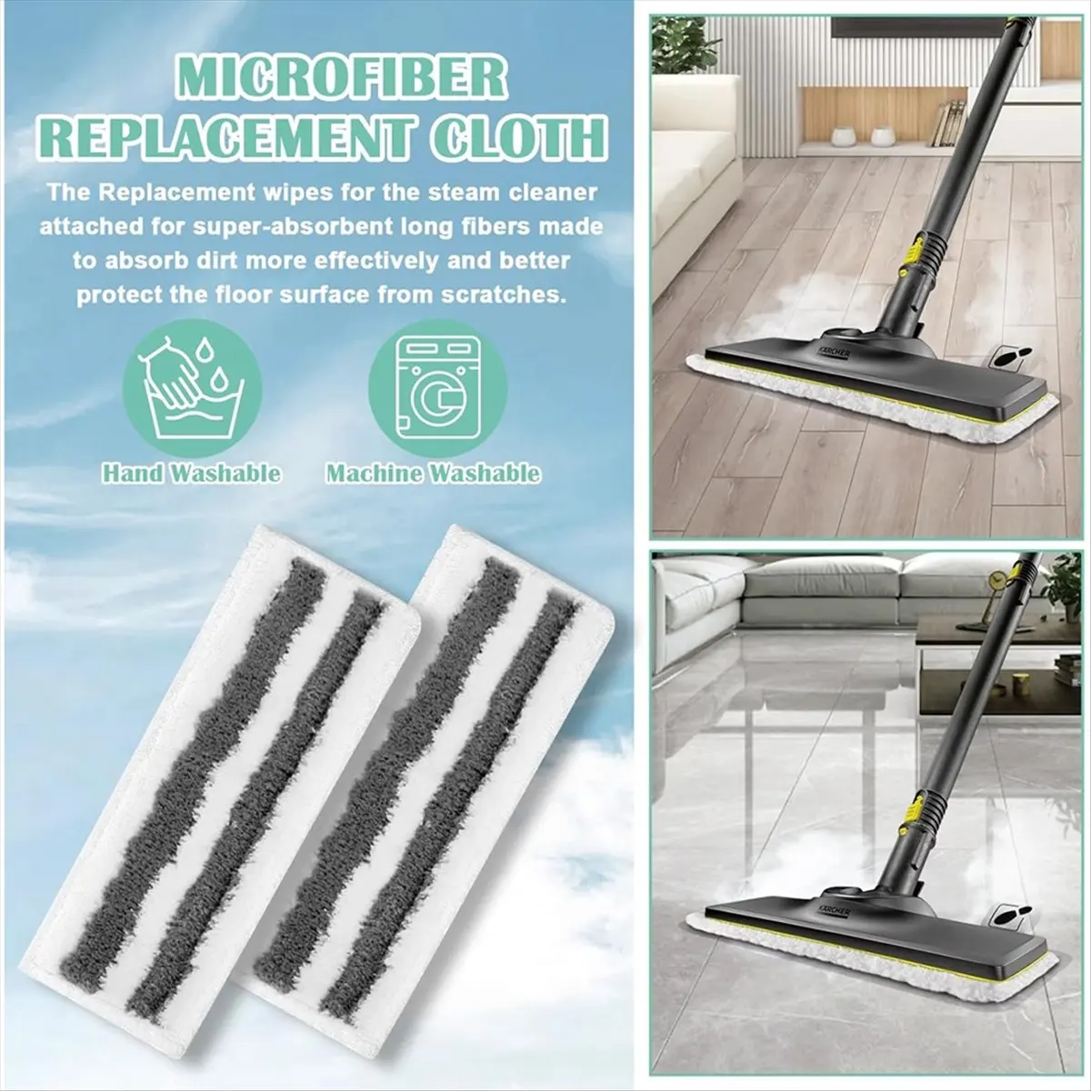 

Набор салфеток из микрофибры для пароочистителей Easyfix SC1, SC2, SC3, SC4, SC5, моющиеся чехлы из микрофибры [запчасти mriae]