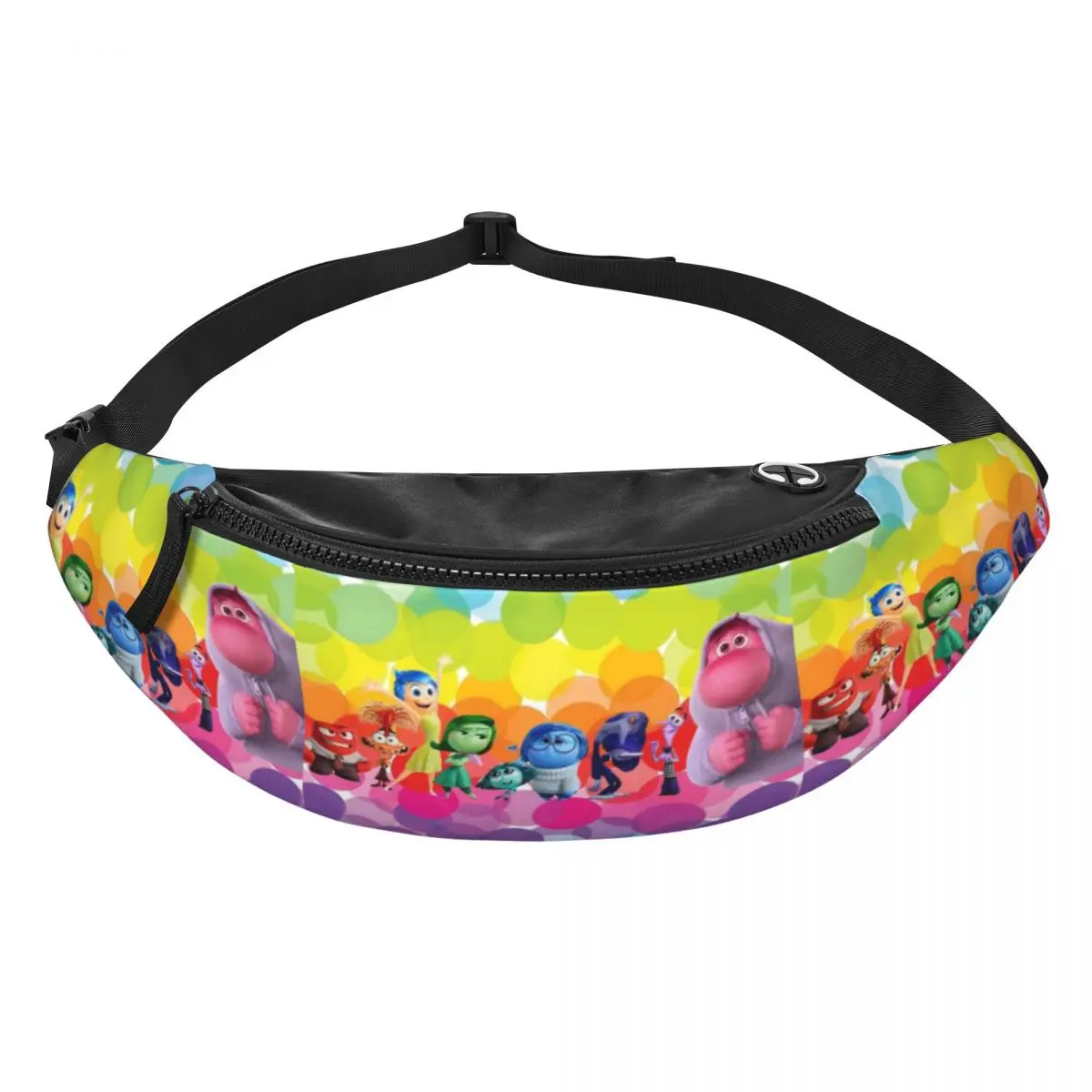 

Custom I-Insides Cartoon Out Fanny Pack Men Women Cool Crossbody Waist Bag for Travel Cycling Phone Money Pouch