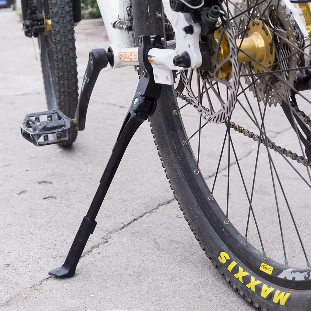 

Bicycle Parking Rack Aluminum Alloy For 22-27 Inch Wheel Bike Kickstand Stand Support Foot Brace Quick Release Black