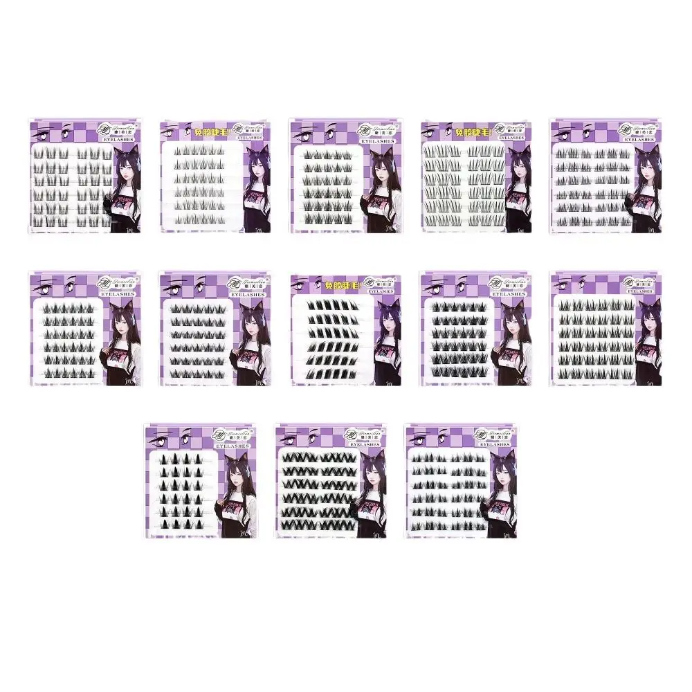 Narzędzie kosmetyczne Zakręcone Samoprzylepne Sztuczne Rzęsy Miękkie Komiksowe Kępki Rzęs Słodkie DIY Indywidualne Sztuczne Rzęsy Impreza