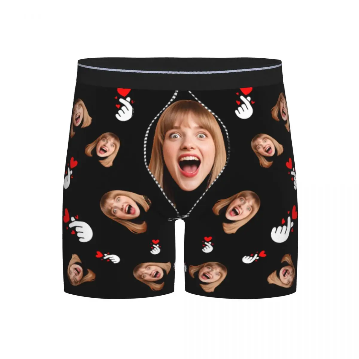 Custom Face Photo Boxers Shorts Men's For Husband Valentine's Birthday Gifts Personalized Briefs Underwear Fashion Underpants