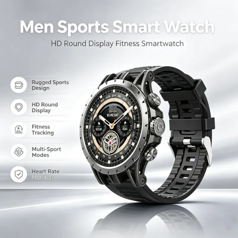 Men 4G SIM Smartwatch Outdoor GPS HD Camera Independent Call Real‑Time Health Fitness Multifunctional Sports Wrist Smart Watch