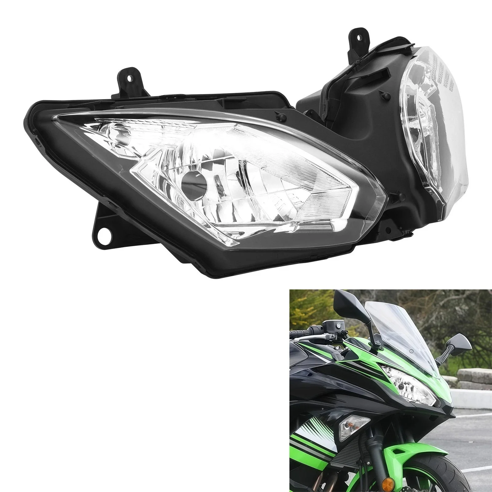 Motorcycle Front Headlight Lamp Assembly For Kawasaki Ninja 650 EX650 2017-2019