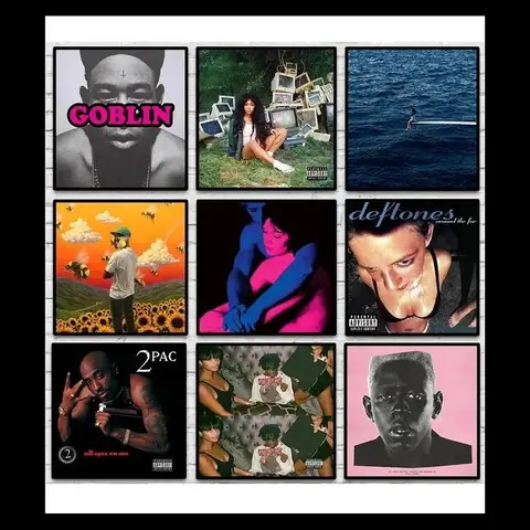 Arte de pared Vintage escandinavo Deftones TV Girl SZA Flower Boy, cubiertas de álbum, póster de lienzo HD para decoración del hogar, dormitorio y sala de estar