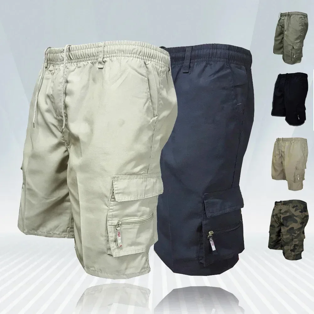 

Мужские летние шорты-карго в стиле милитари, тактический стиль, модные повседневные шорты с большим карманом для бега и тренировок