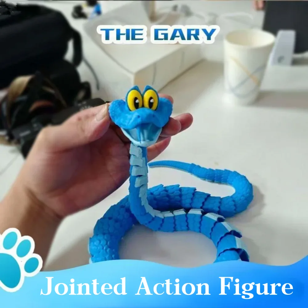 Modello Gary serpente stampato in 3D Action Figure snodabile 40 cm Simulazione articolata Giocattolo Serpente Amico di Judy e Nick, Regalo per bambini