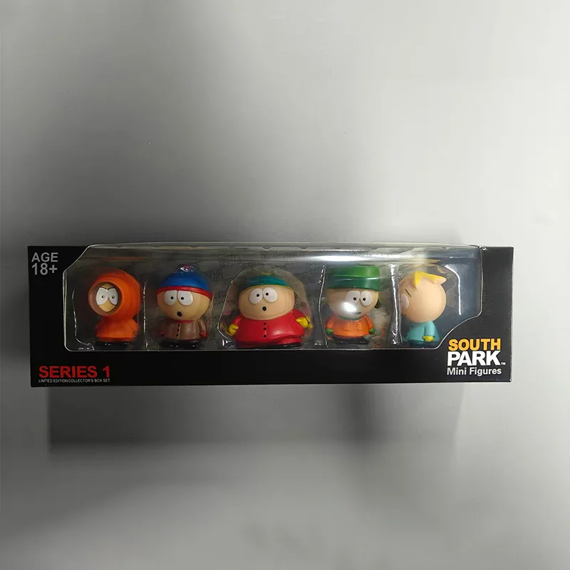 5 stks/set South Park Anime Figuur De Stok van Waarheid Kenny McCormick Stan Marsh Leuke Mooie Poppen Amerikaanse Band Ornamenten
