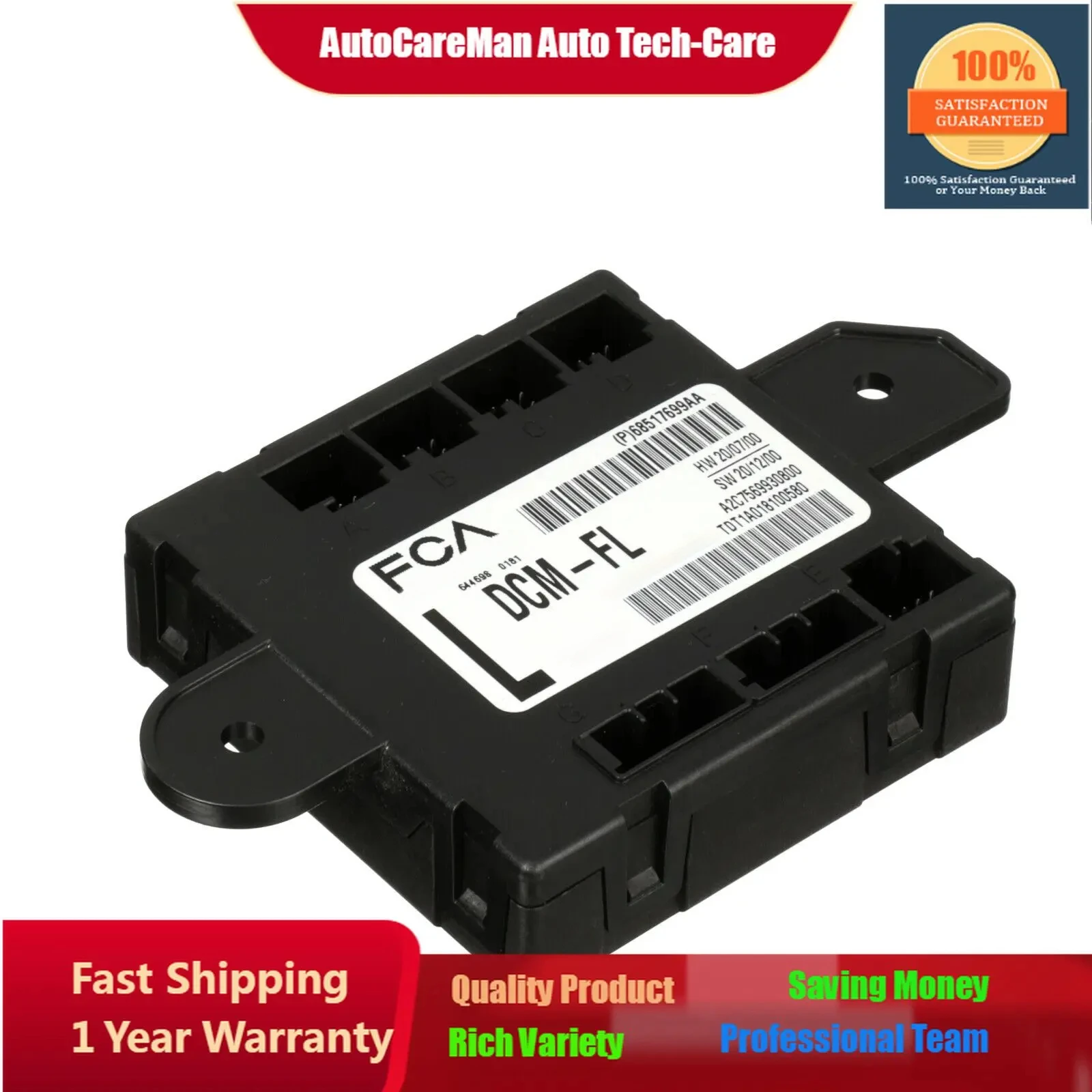 Fit for 2019-2020 RAM 1500 DOOR MODULE FRONT LEFT DRIVER,Right side  OEM  68424179AC  68424178AC  Genuine