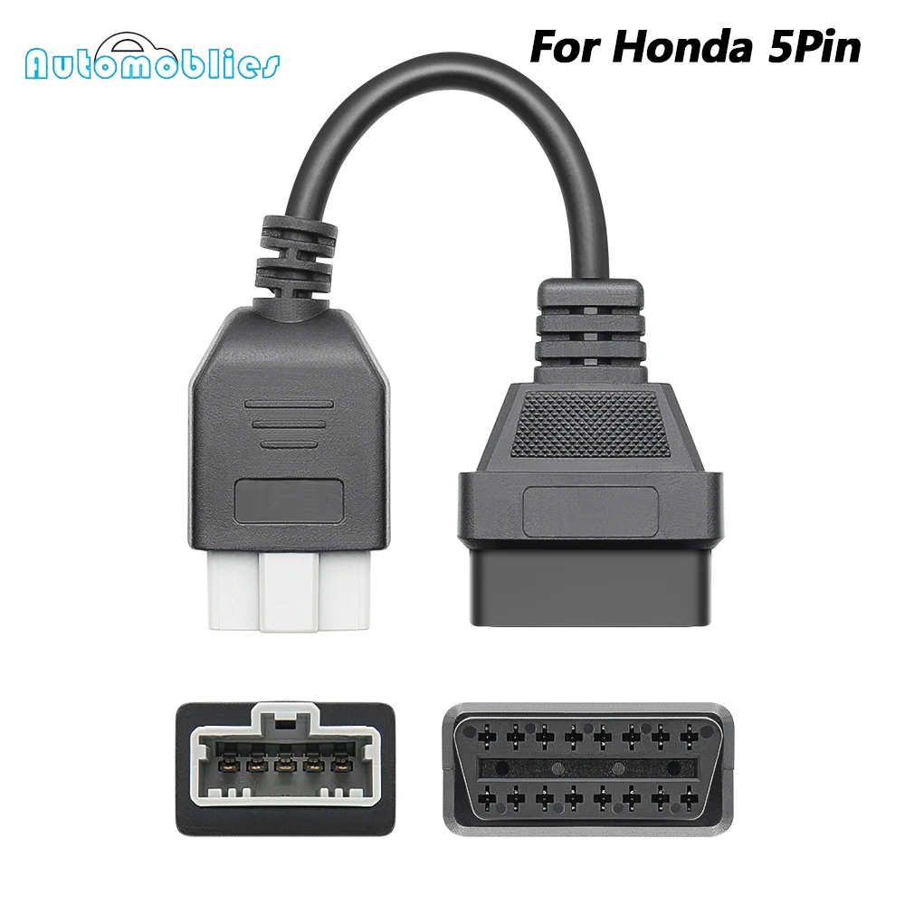 لهوندا 5Pin obd إلى obd2 16pin أنثى obdii سيارة تشخيص موصل محول تمديد كابل #1