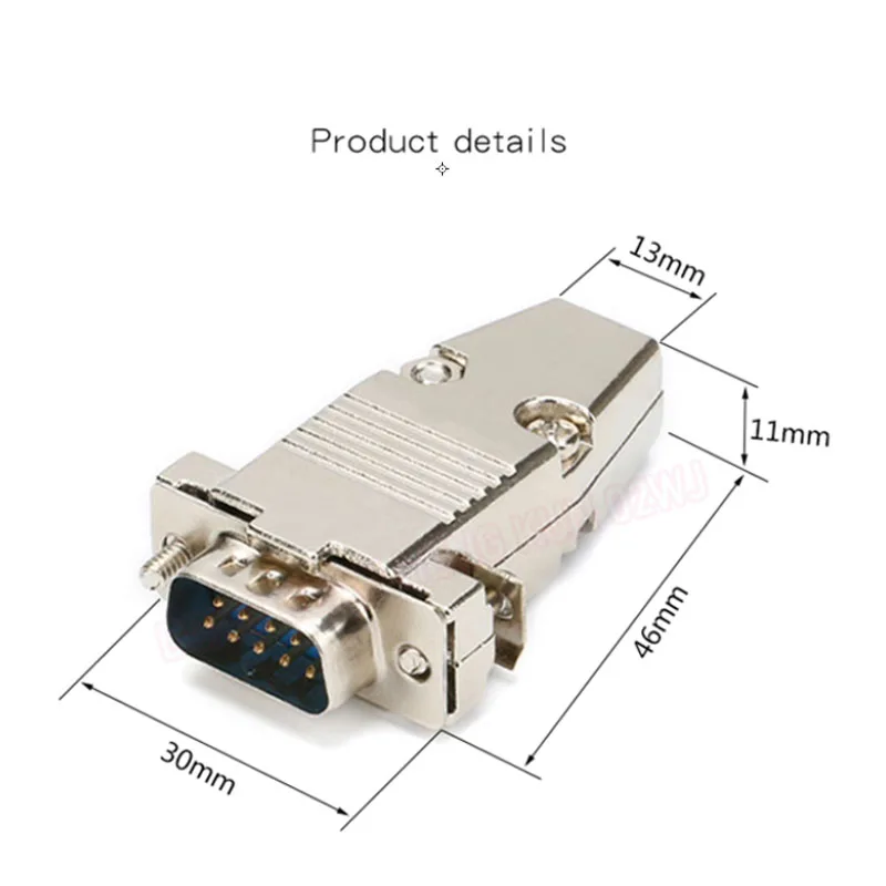 1 PCS DB9 Metall Shell RS232 Serial Port Shell Neun Pin 9P Stecker Eisen Shell Kommunikation Interface Adapter