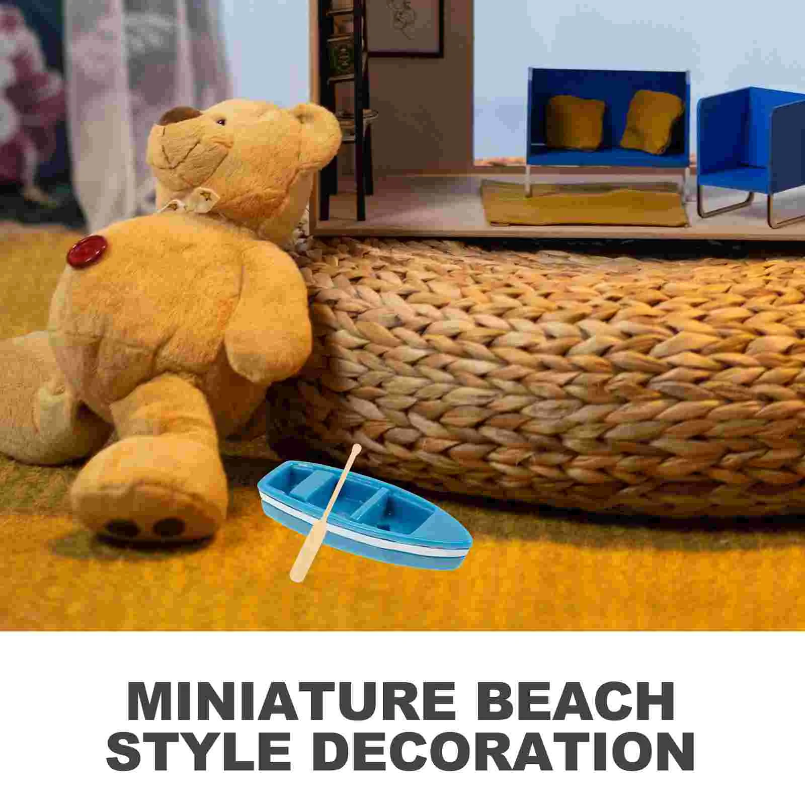 House Beach Micro Landscape Accessories Style Decor Summer Scene Kids Pretend Play Toy Mini Decoration Prop Ornament for