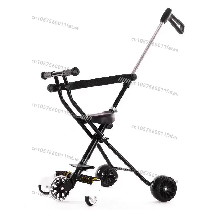 

Baby Walking Artifact Children's Trolley Simple and Lightweight Folding Baby Three-wheeled Out Baby Walking Artifact