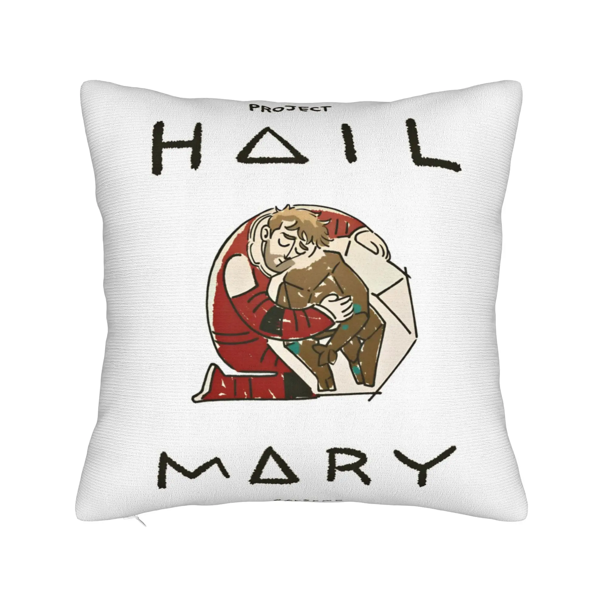 Project Hail Mary Square Pillow Case Ryland Grace Rockys Cushion Cover Creative Polyester Decorative Pillowcase for Sofa 18