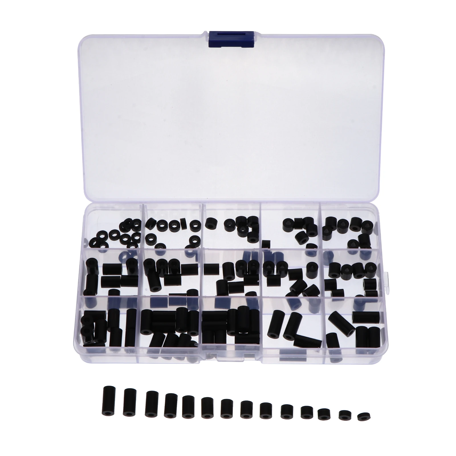 

140 Pcs Dishwasher Insulating Column Gasket Set Nylon Seal Washers Black Plastic