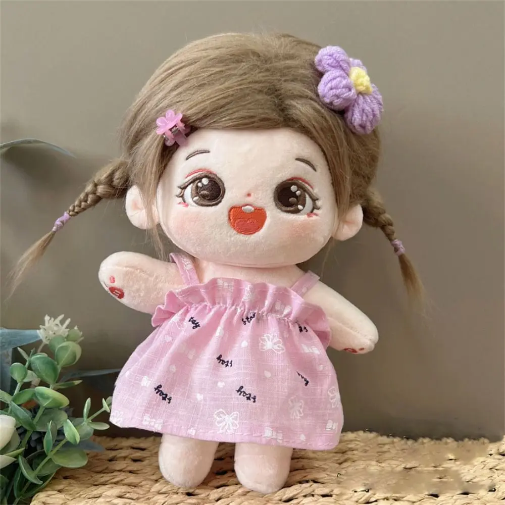 20Cm Katoenen Pop Mooie Prinses Jurken Pluche Poppen Kleding Schattige Cartoon Rok Mode Jurken Voor Exo Idool Poppen Accessoires