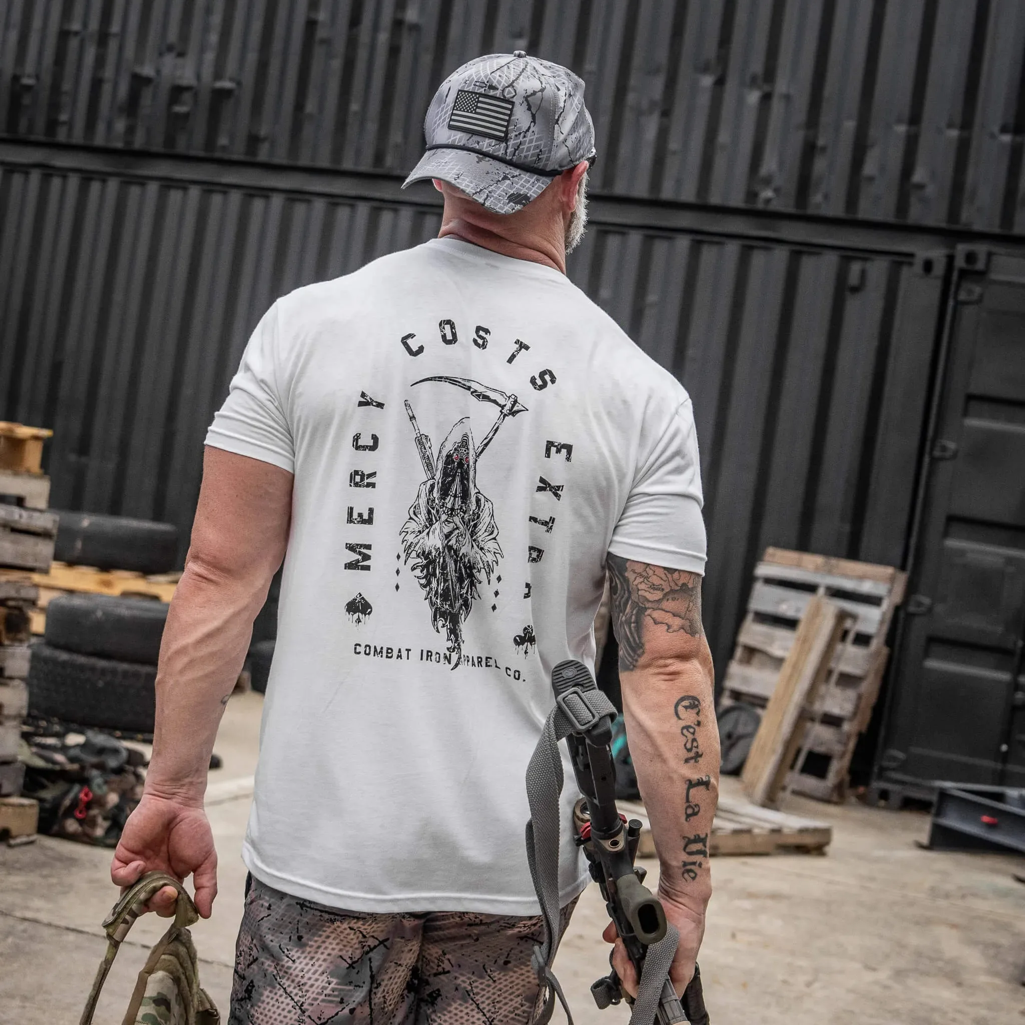 Mercy Costs Extra Men's T-Shirt - Combat Iron Military T-shirt - Suitable for Sports Wear Pure Cotton