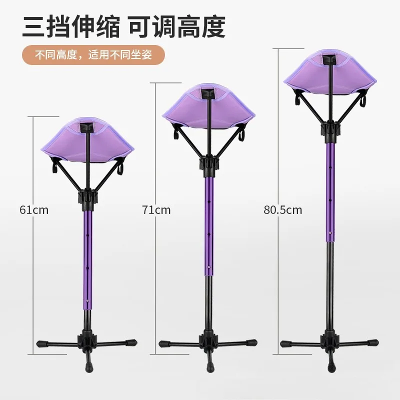 Cross-border outdoor telescopic folding stool portable aluminum alloy camping folding chair stool camping portable