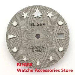 BLIGER  New Designed With Guilloché Dial Star Form Luminous Fit 40mm  Suitable for NH36  Movement