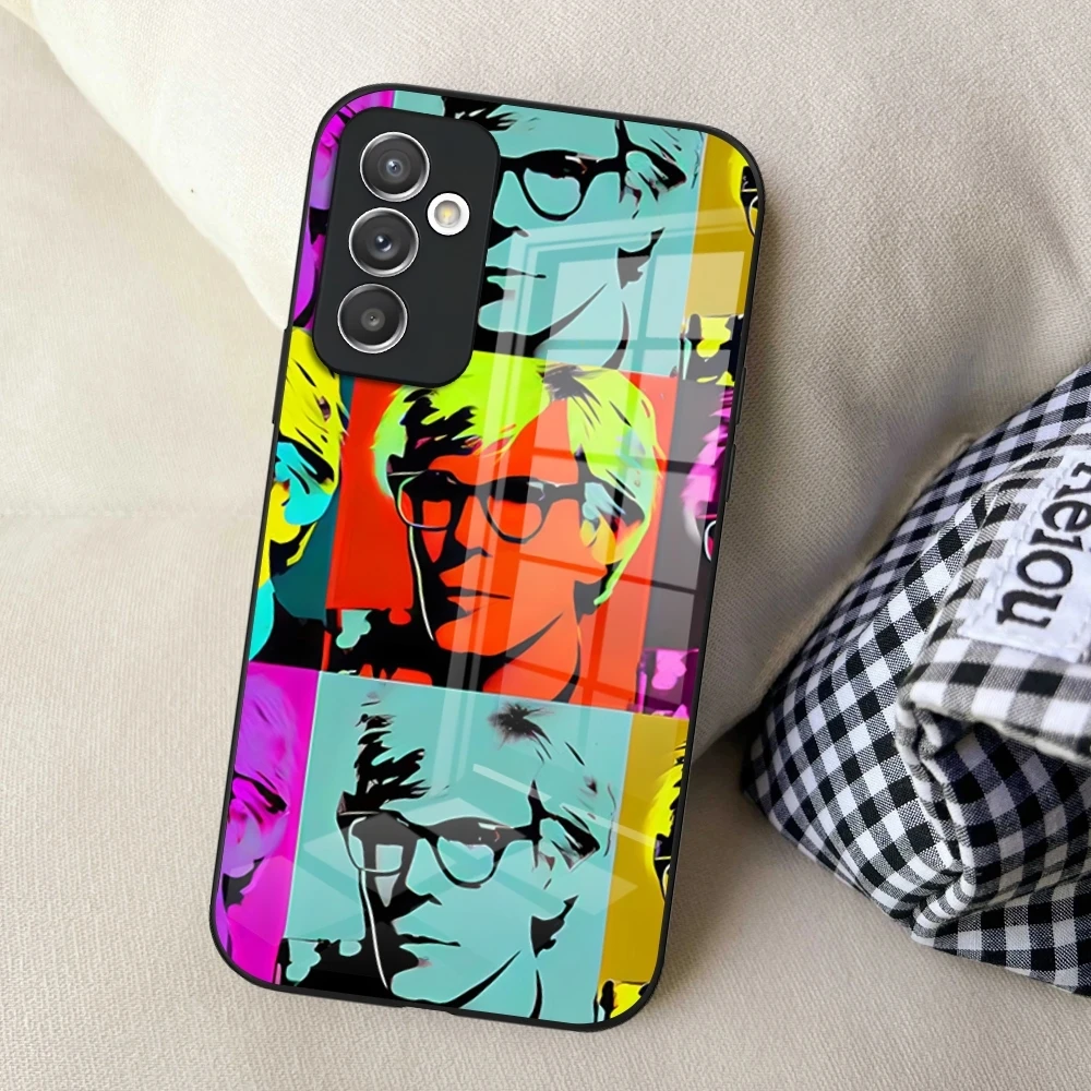 Selubung telepon Warhol Andy, untuk Samsung S24 Ultra S23 S22 S20 Fe S21 Plus Galaxy A54 A34 A24 A53 Cover kaca