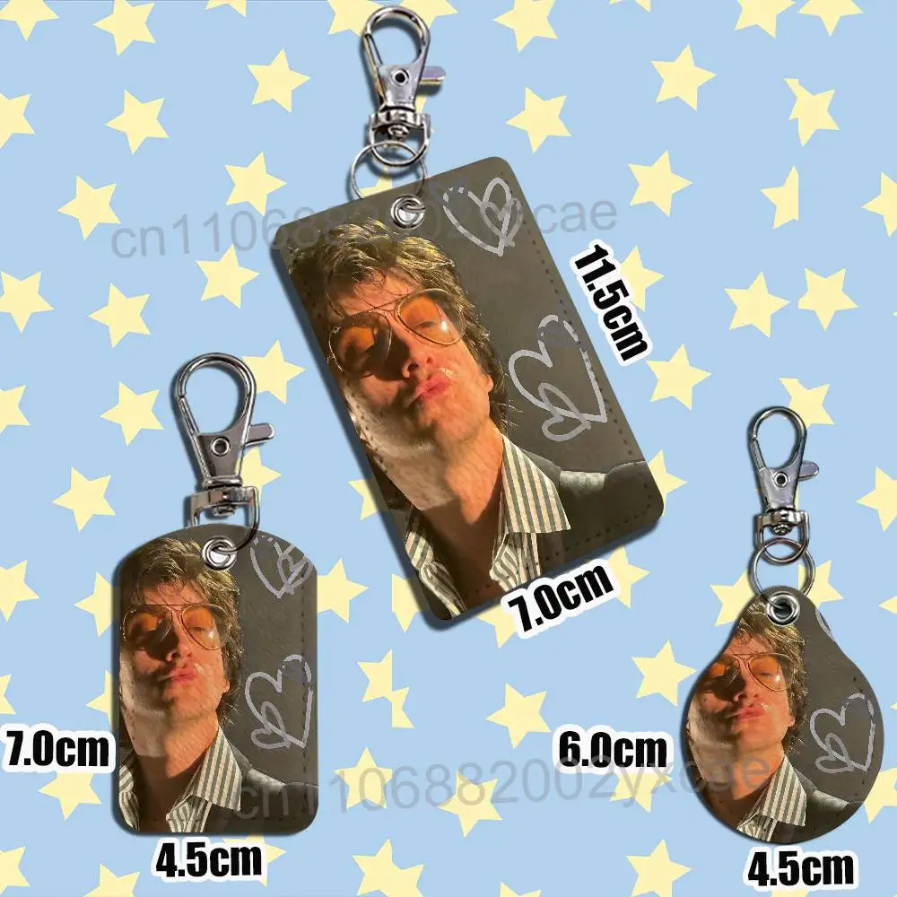 BGM 505 Singer Alex Turner Keychain Holder Suitable For Subway Bank Card Bus Card Case Badge Holder Wallet Card Textured pattern