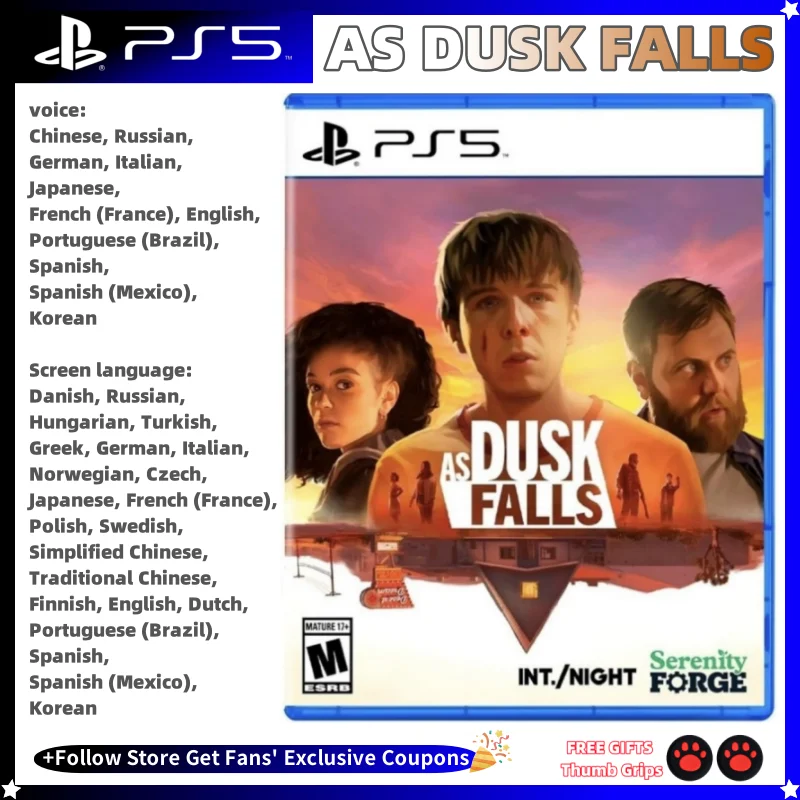 Playstatio5 PS5 Genuine New Game CD As Dusk Falls Playstation5 Game Card Ps5 Games As Dusk Falls