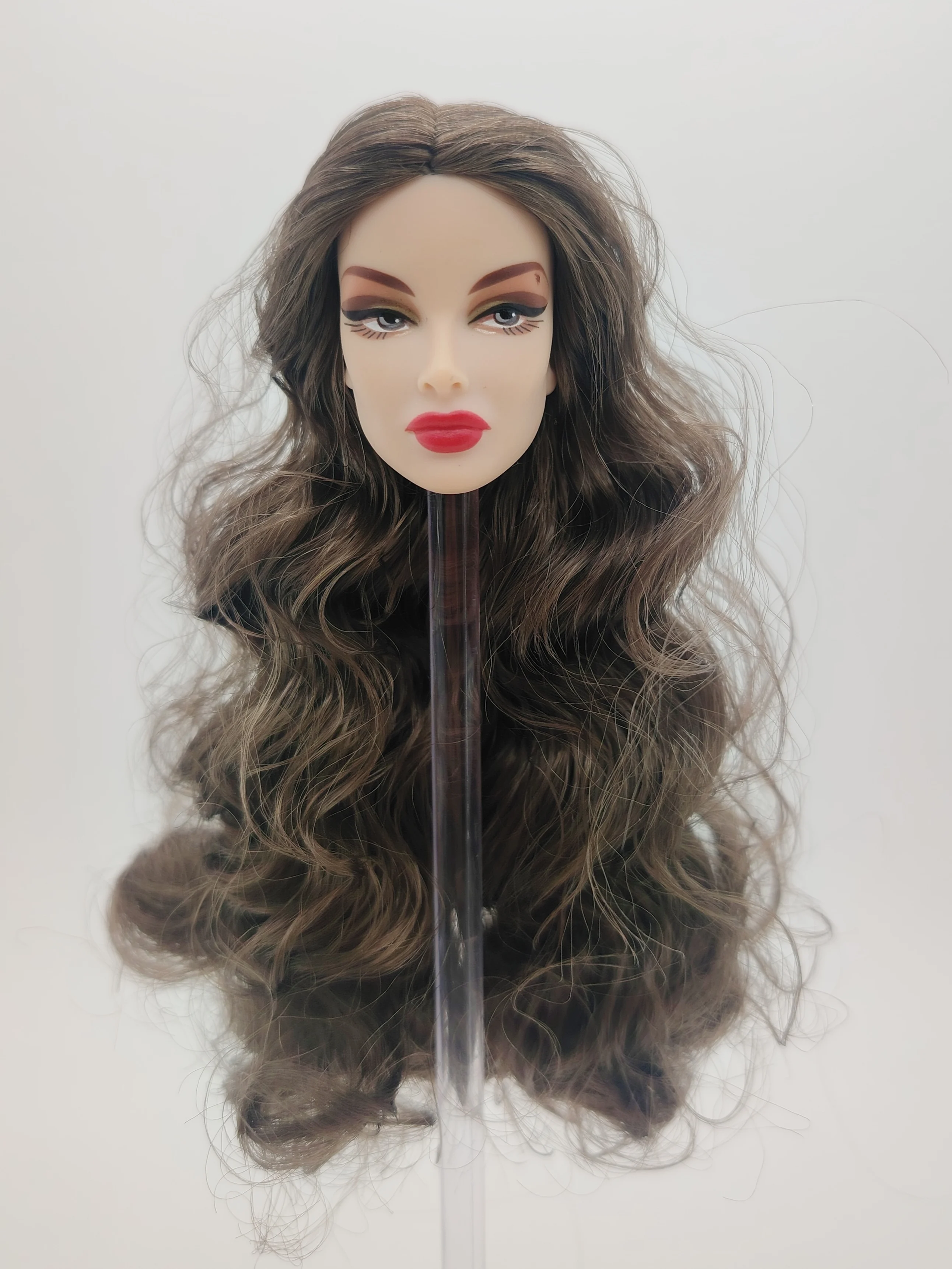 Fashion Royalty Brown Hair Rerooted Nostalgia Dania Zarr 1/6 Scale OOAK Integrity Doll Head