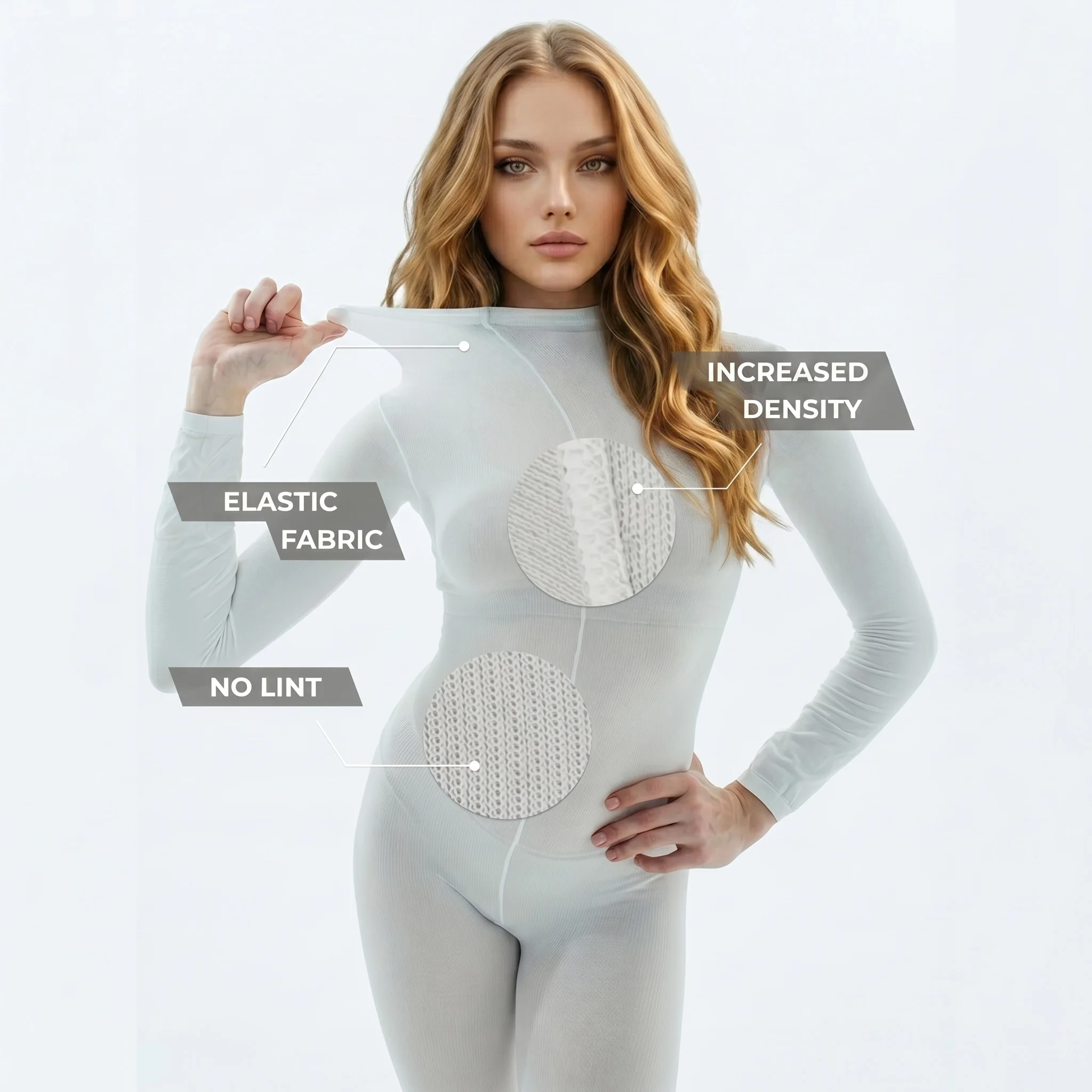 Reusable 120 DEN White Microfiber Vacuum Roller Massage Jumpsuit Women Pressotherapy Lymphatic Drainage Bodysuit Size M L XL XXL