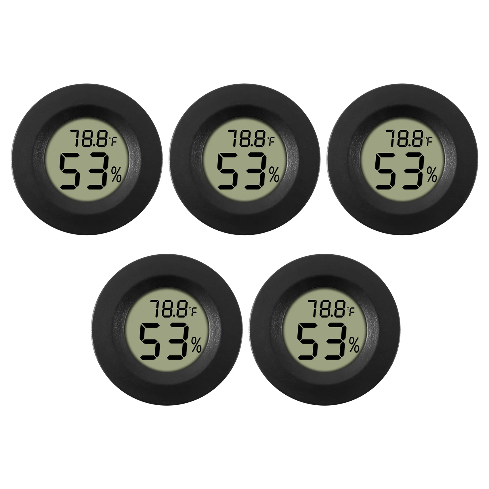 

5-pack Hygrometer Thermometer Digital LCD Monitor Humidity Meter Gauge for Humidifiers Dehumidifiers