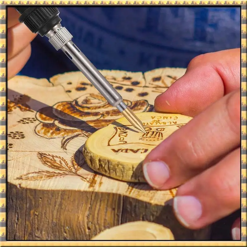^Arrival 43 Pieces Wood Burning Tip Set Wood Burning Tip Wood Burning Tips Template For DIY Embossing And Carving Crafts