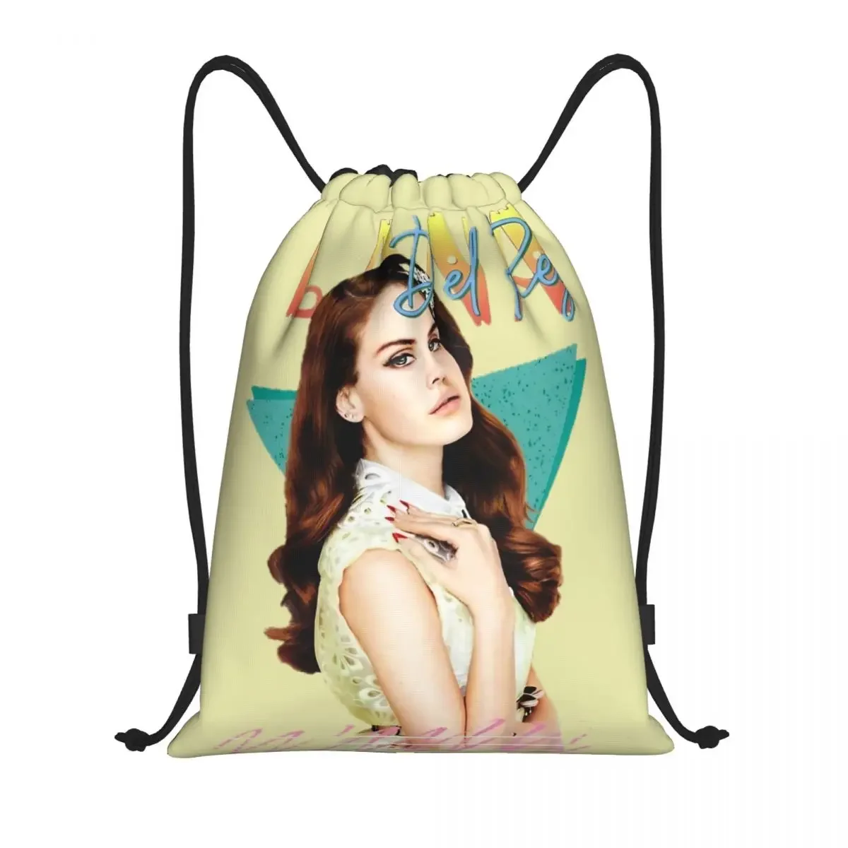 

Lana Del Rey 90s Retro Aesthetic Drawstring Backpack Sports Gym Sackpack String Bags for Yoga