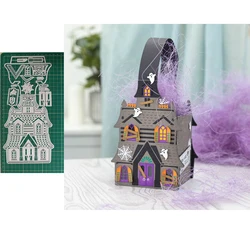 Halloween 3D Haunted house Dies Cuts for Card Making Scrapbooking Dies Metal Couple Cutting Dies new  Craft Border Dies