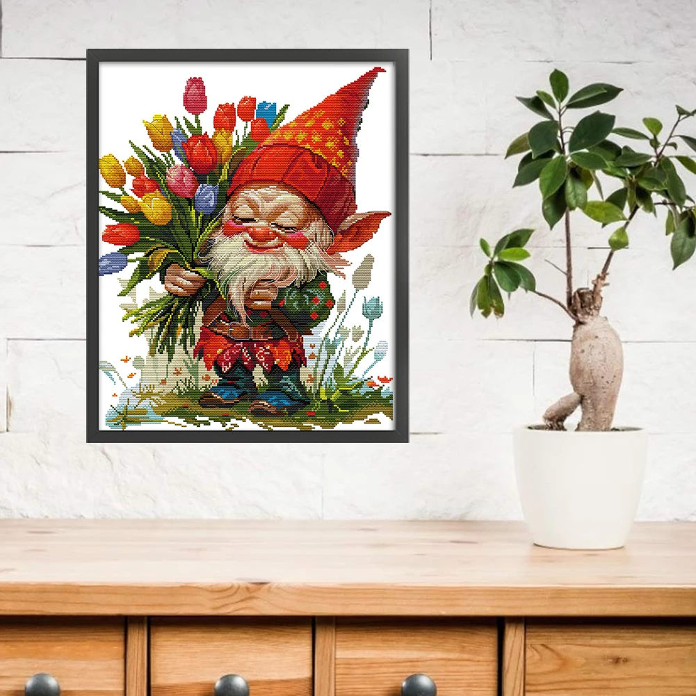 

Dwarf Printed Cross Stitch Kit 40x47cm DIY 14CT Thread Art Needlework Home Decor