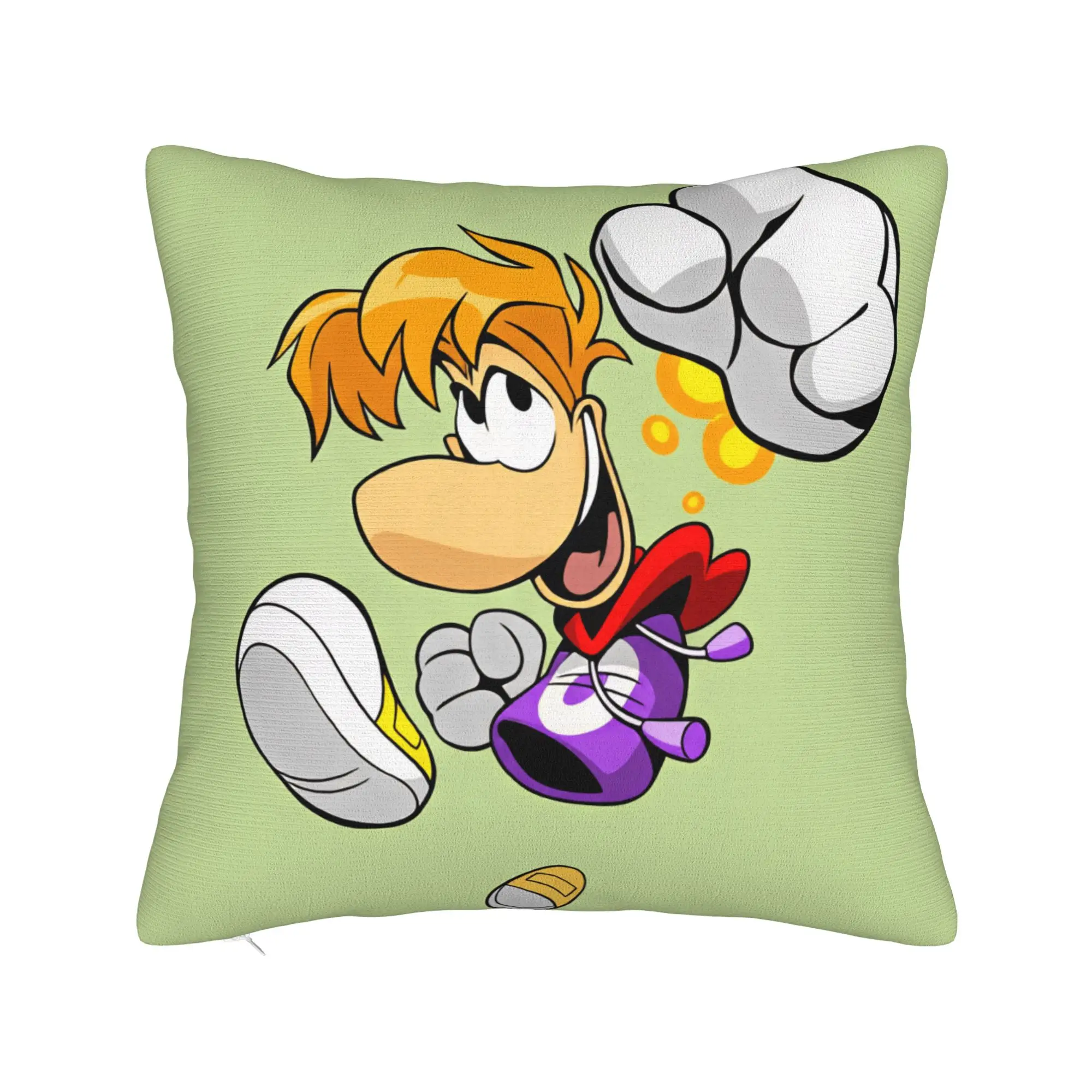 Pillow Cover Flying fist attack Raymans  Retro Trendy Pillow Case For Sofa Home Decor Pillowcases