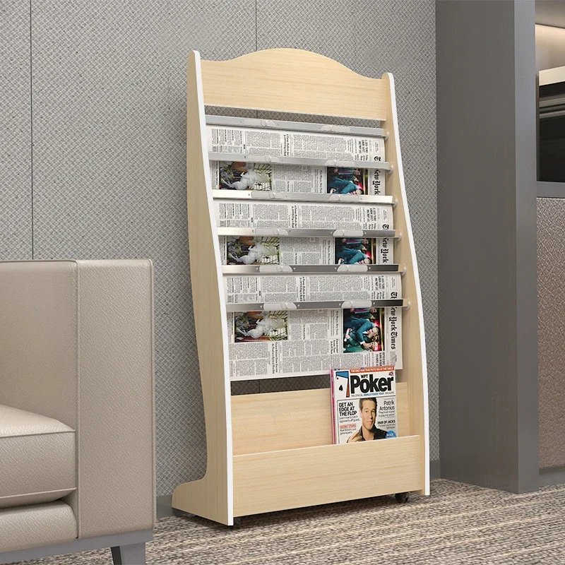 

Стеллаж для газет в скандинавском кленовом цвете, стойка для газет от пола до потолка, книжная полка, деревянная мода
