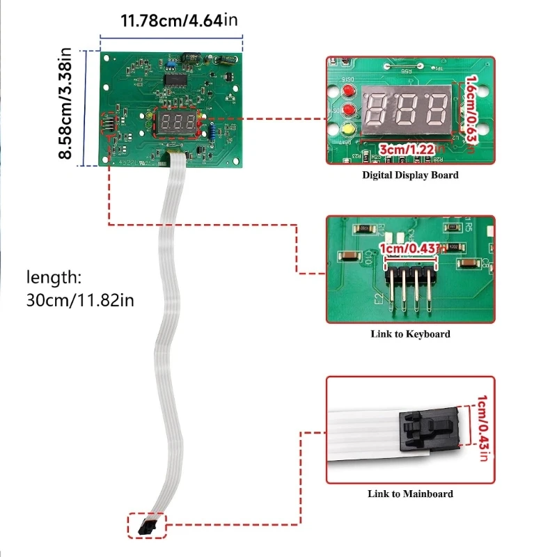 IDXL2DB1930 مناسب لنماذج سخان المياه المستحثة LowNox H200FDN H250FDN H350FDN H250FDP H400FDP لوحة عرض سخان حمام السباحة 918D