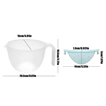 1ks odměrka s filtrem, potravinářská s odměrkou na pečení vaječné směsi, kelímek na míchání vajec s filtračním sítkem, odměrka na pečení 10 nejlepší prodej odměrka na rychlovarné vejce Dash - №9