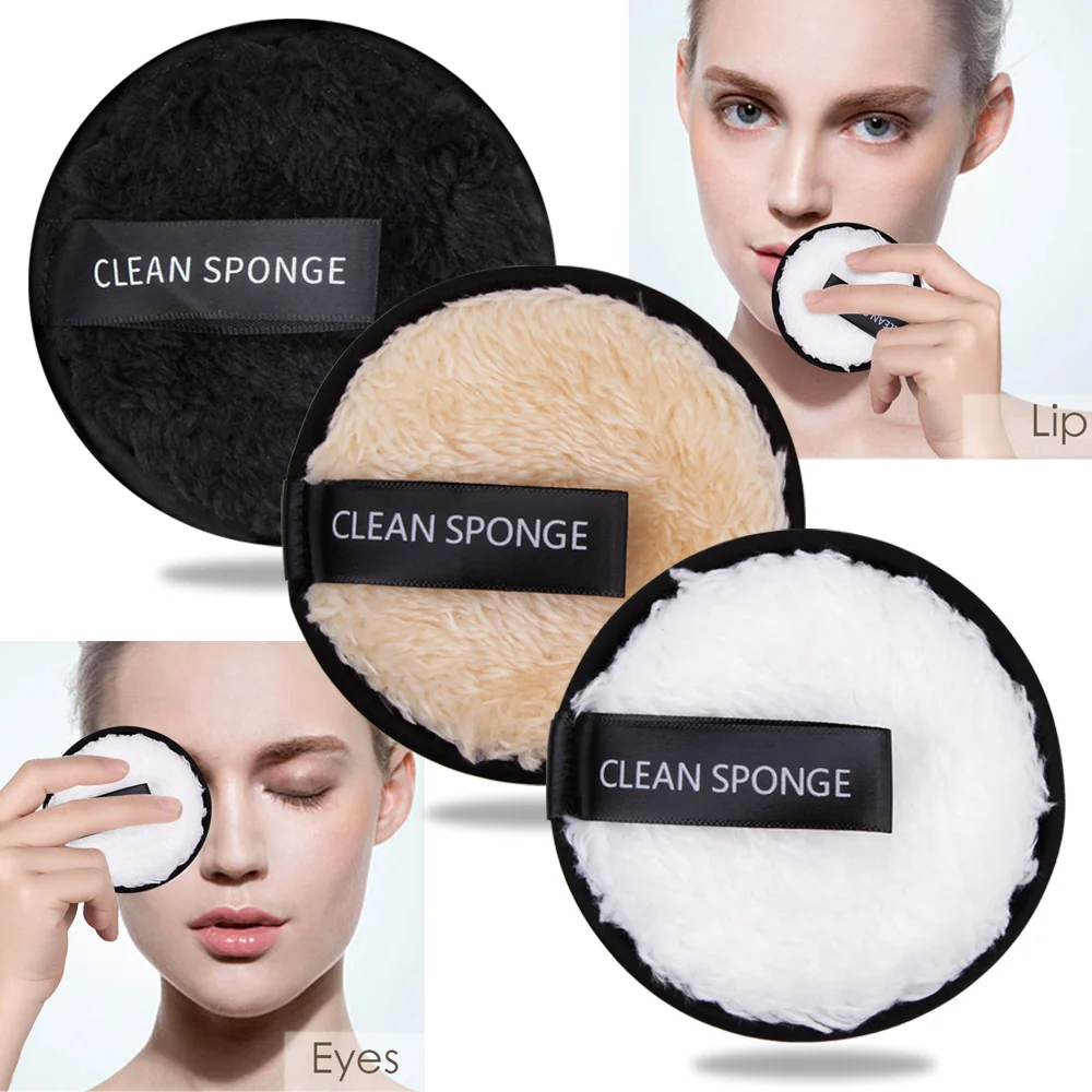 1 PC Reusable Cotton Make Up Pads Washable Cleansing Wipe Eyelash Shampoo Face Discs Cleansing  Face wash Care Sponge