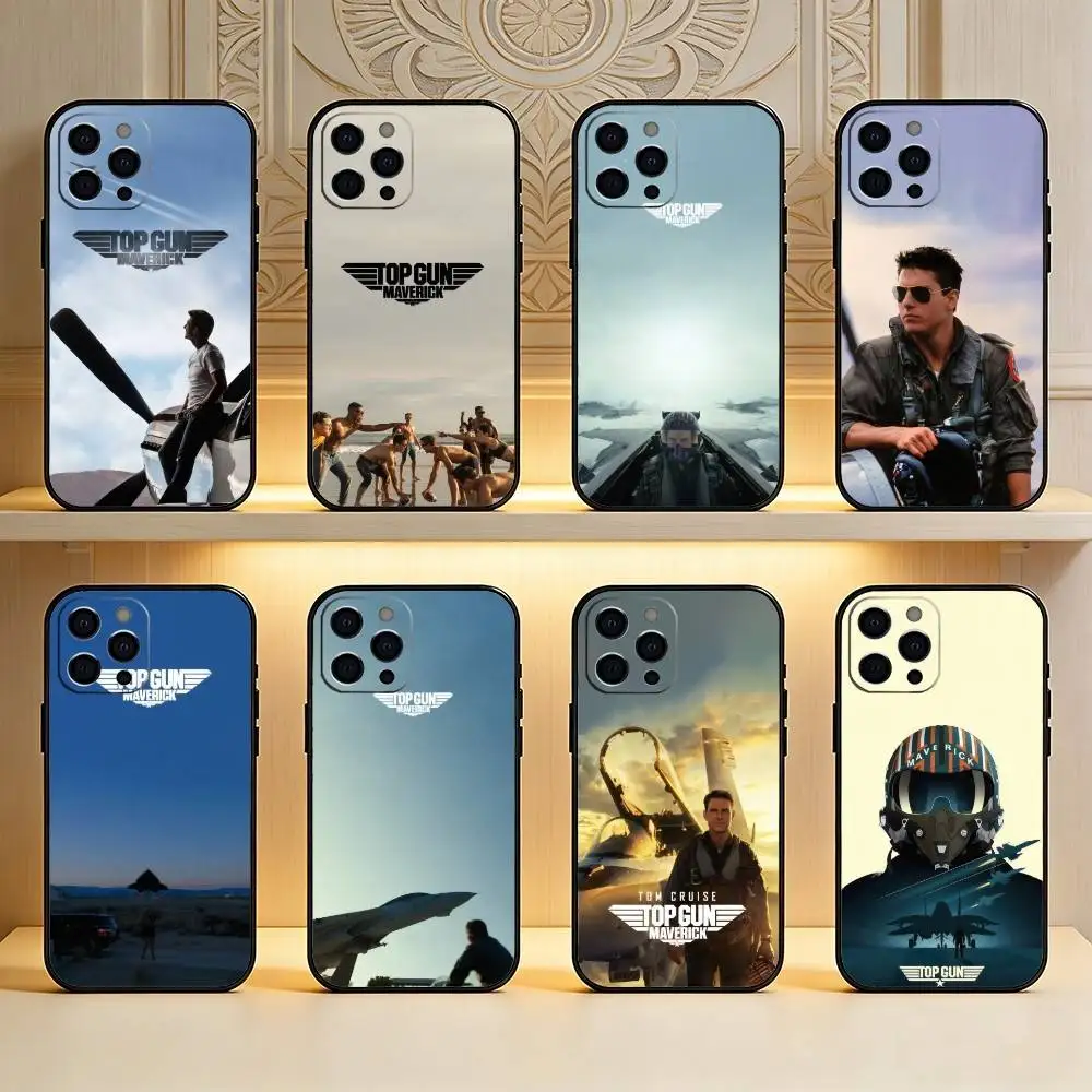 

Top Gun 2 Fighter Pilots Phone Case For iPhone17,16,15,14,13,12 Plus,Max Soft Silicone Black Cover