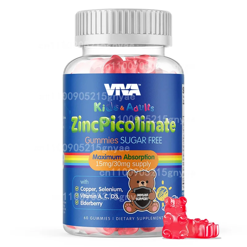 

Zinc Gummies - Vitamin C, D3 and Elderberry, Echinacea, Zinc Immune Health Gummies, Non GMO