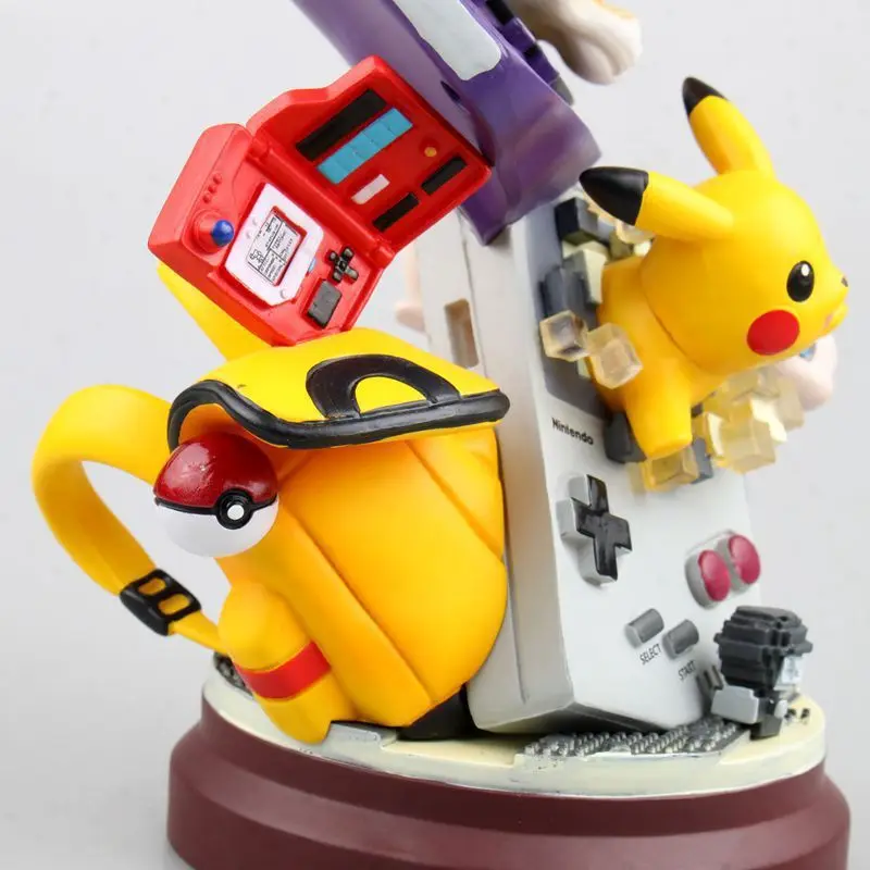 20cm pokemon pikachu anime figura pikachu máquina de jogo modelo gameboy pika mew charizard boneca pvc estátua ornamento decora brinquedo presente