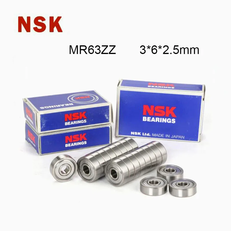 Japonia NSK MR63ZZ wysokiej prędkości łożyska MR63ZZ L-630ZZ WA673ZZA 3x6x2.5mm MR63 ZZ Model helikoptera samochód dostępny