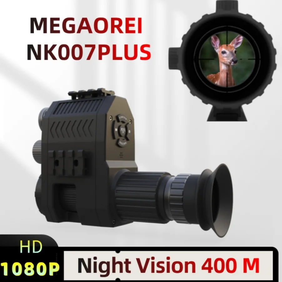 2024 NK007S Digital Monocular HD Night Vision 720P/1080P Video Camera Cross Cursor Optics Infrared Rear Add on Telescope Hunting