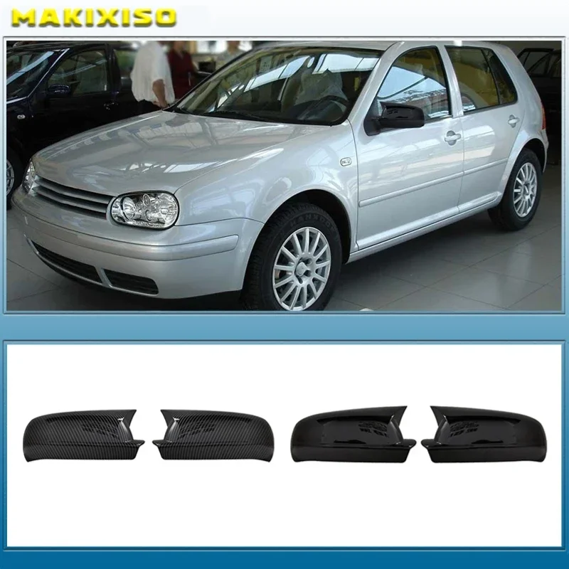 

Glossy Black Side Rear View Mirror Caps Cover For VW Golf 4 IV MK4 GTI R 1998-2002 For VW Bora Jetta Passat B5 1998-2005
