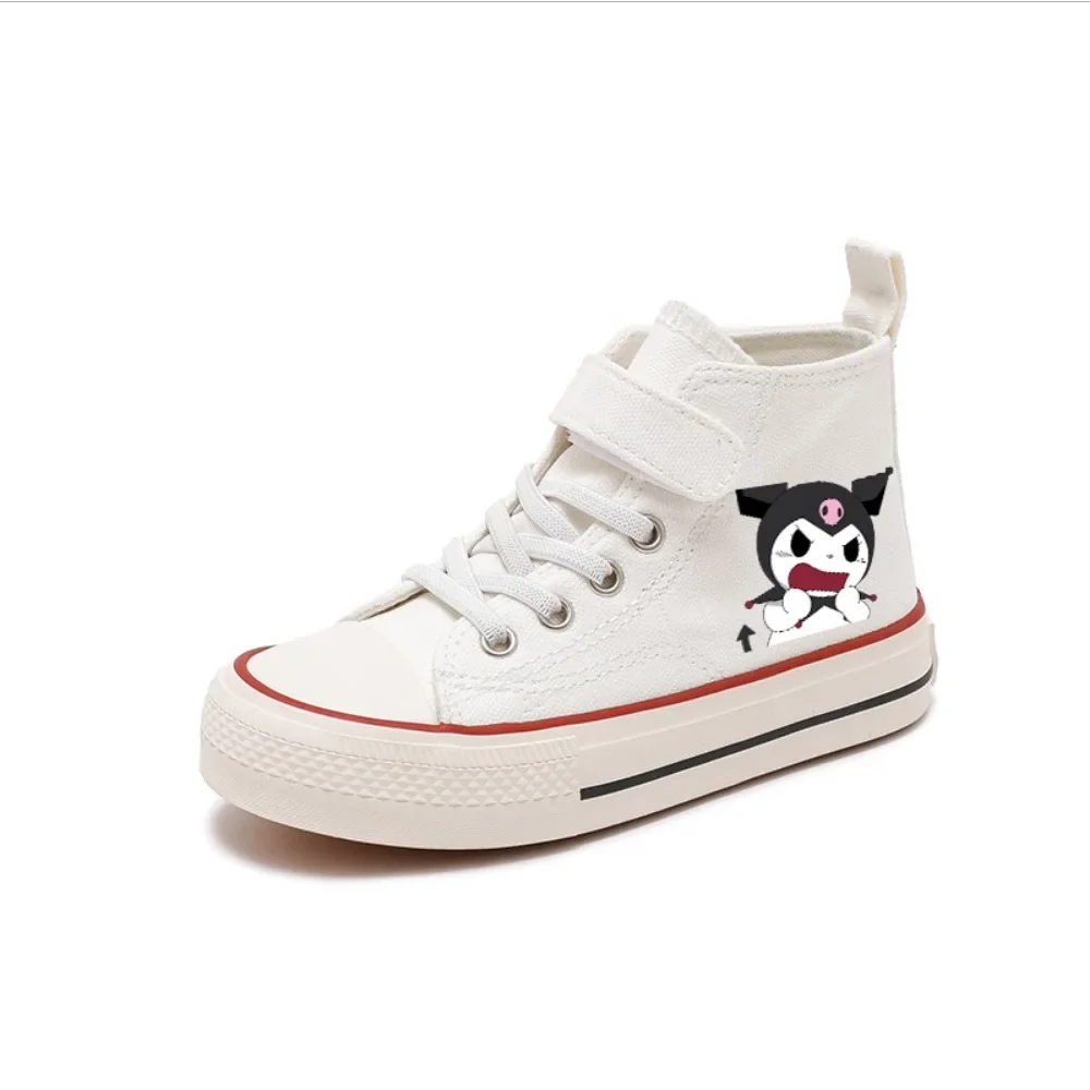 Kuromi Girl High-top Cartoon Girl Kid Fashion Canvas All Seasons Disney Casual comfort Shoes Children Print Boy Tennis Shoes